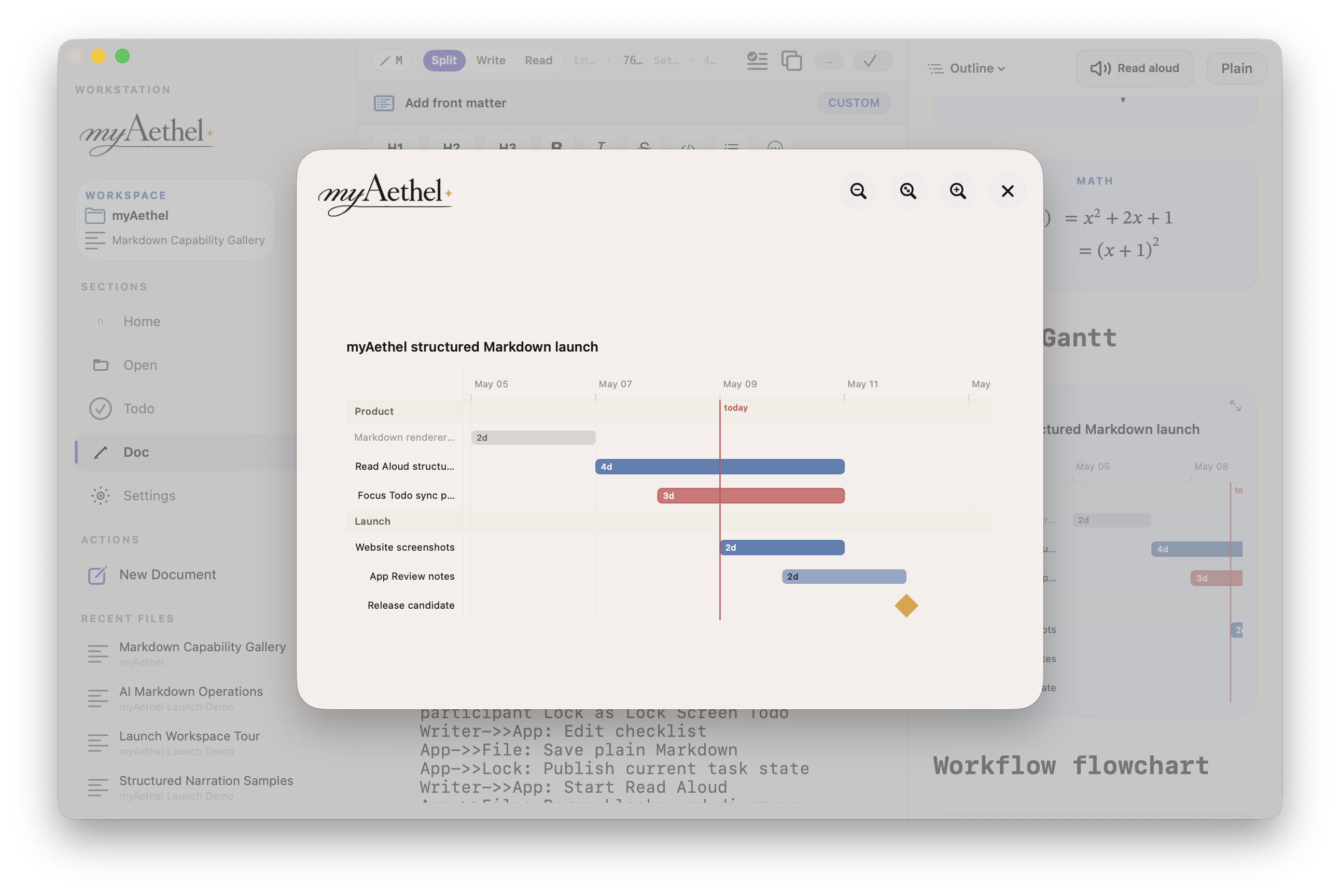 Mac Gantt Zoom screenshot