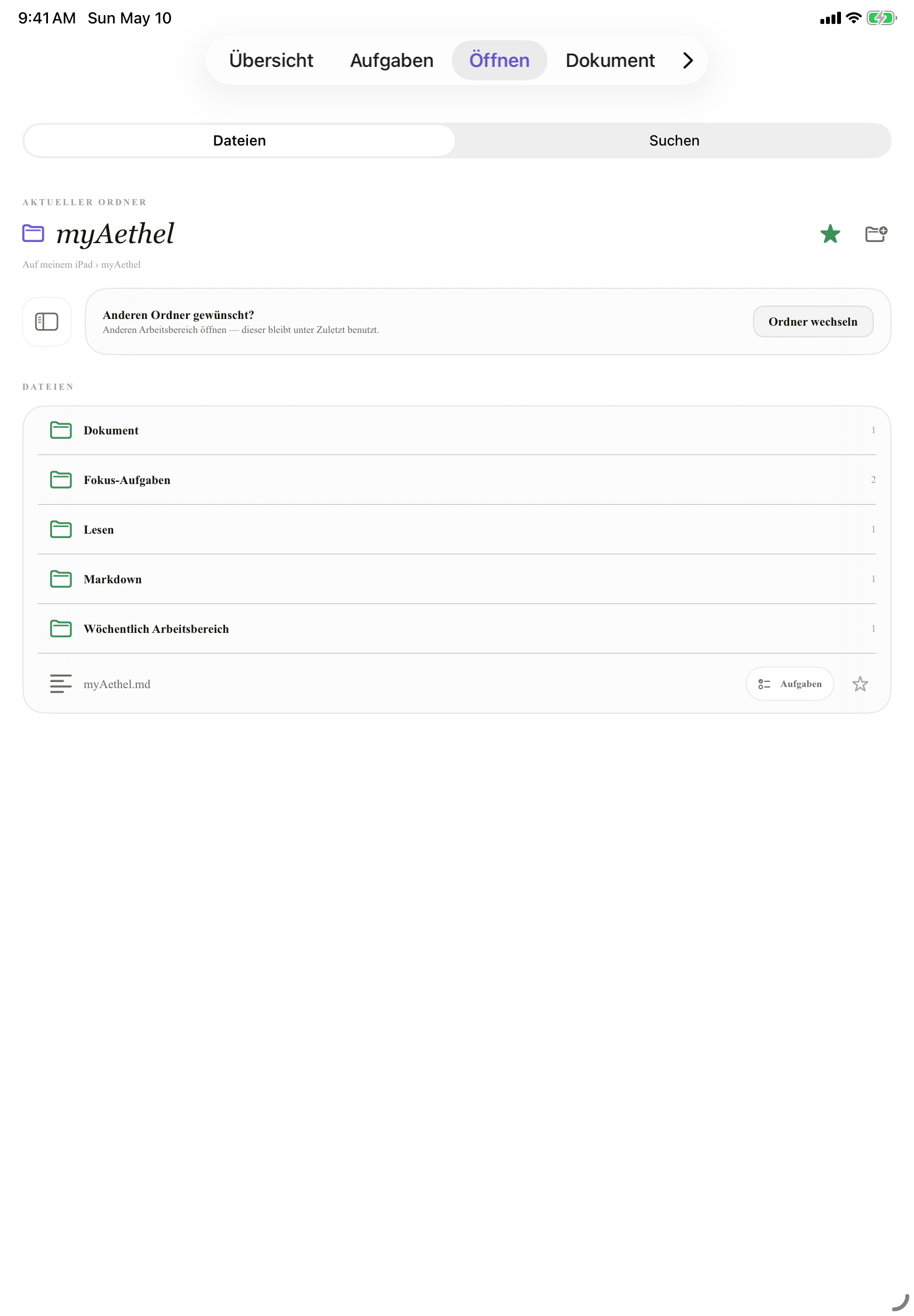 Deutsch iPad open