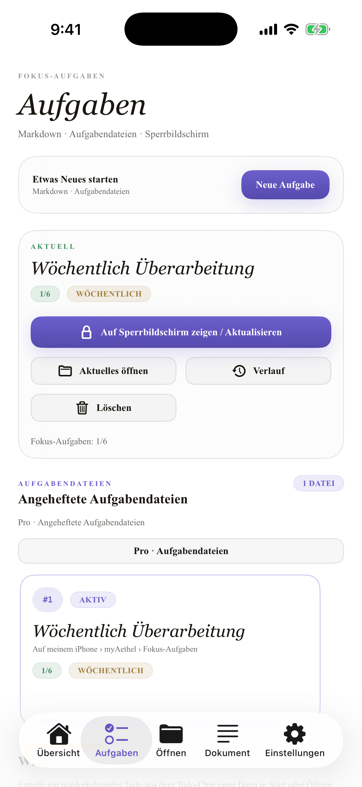Deutsch iPhone todo