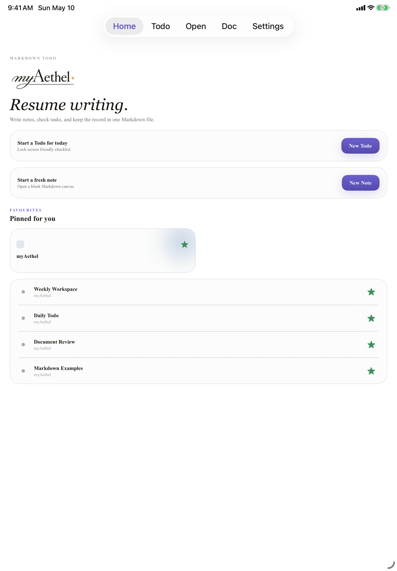 English (Australia) iPad home