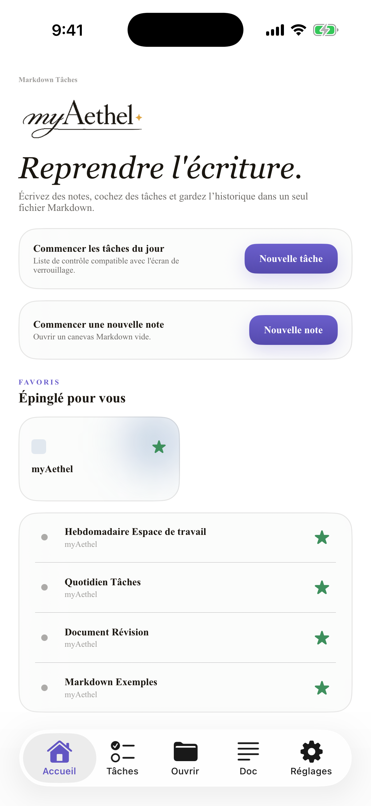 Français iPhone home