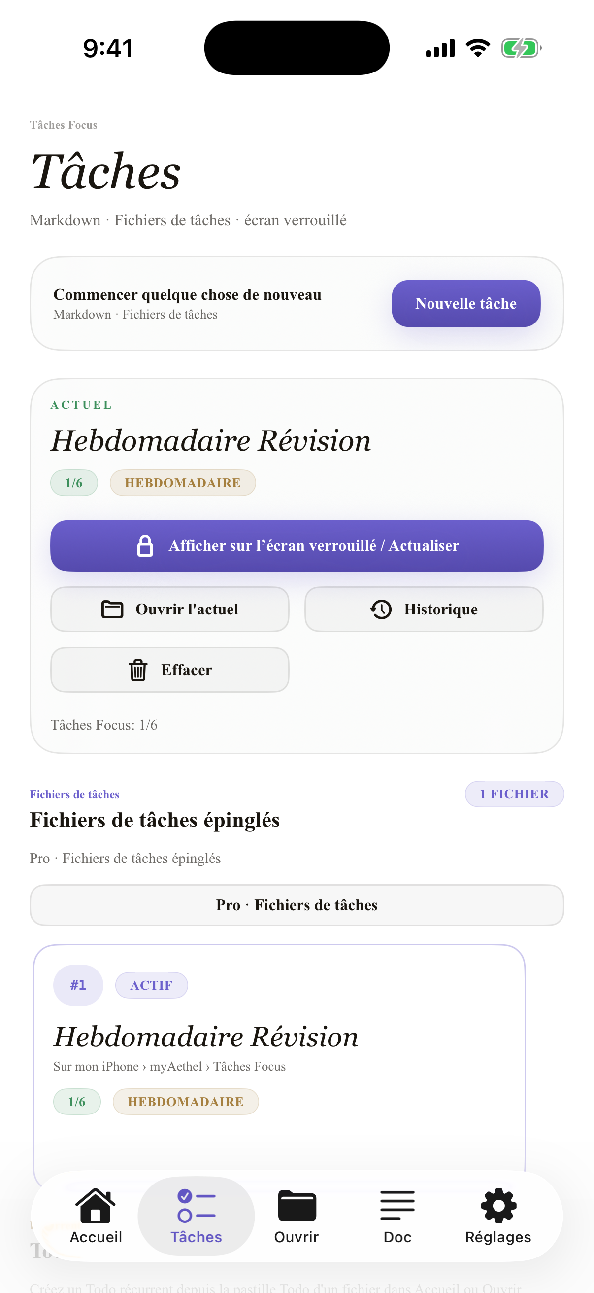 Français iPhone todo