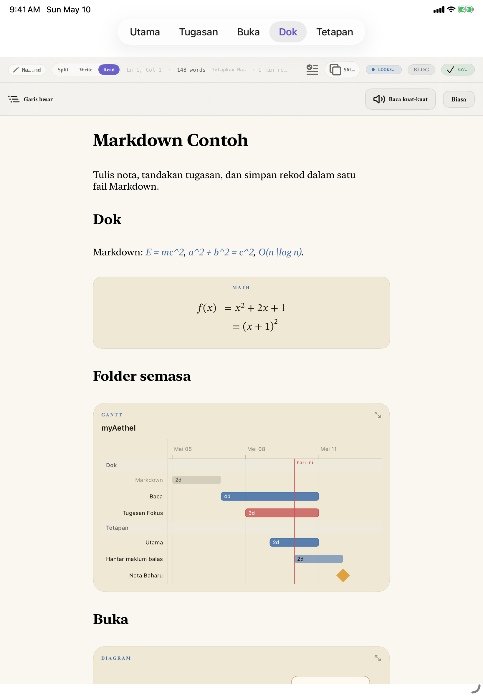Melayu iPad editor