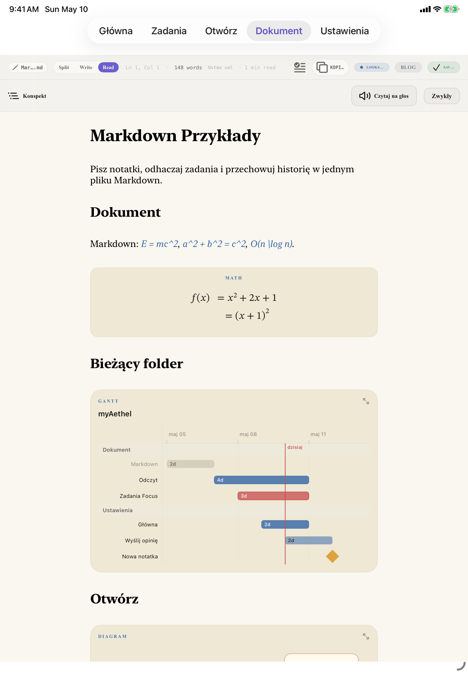 Polski iPad editor