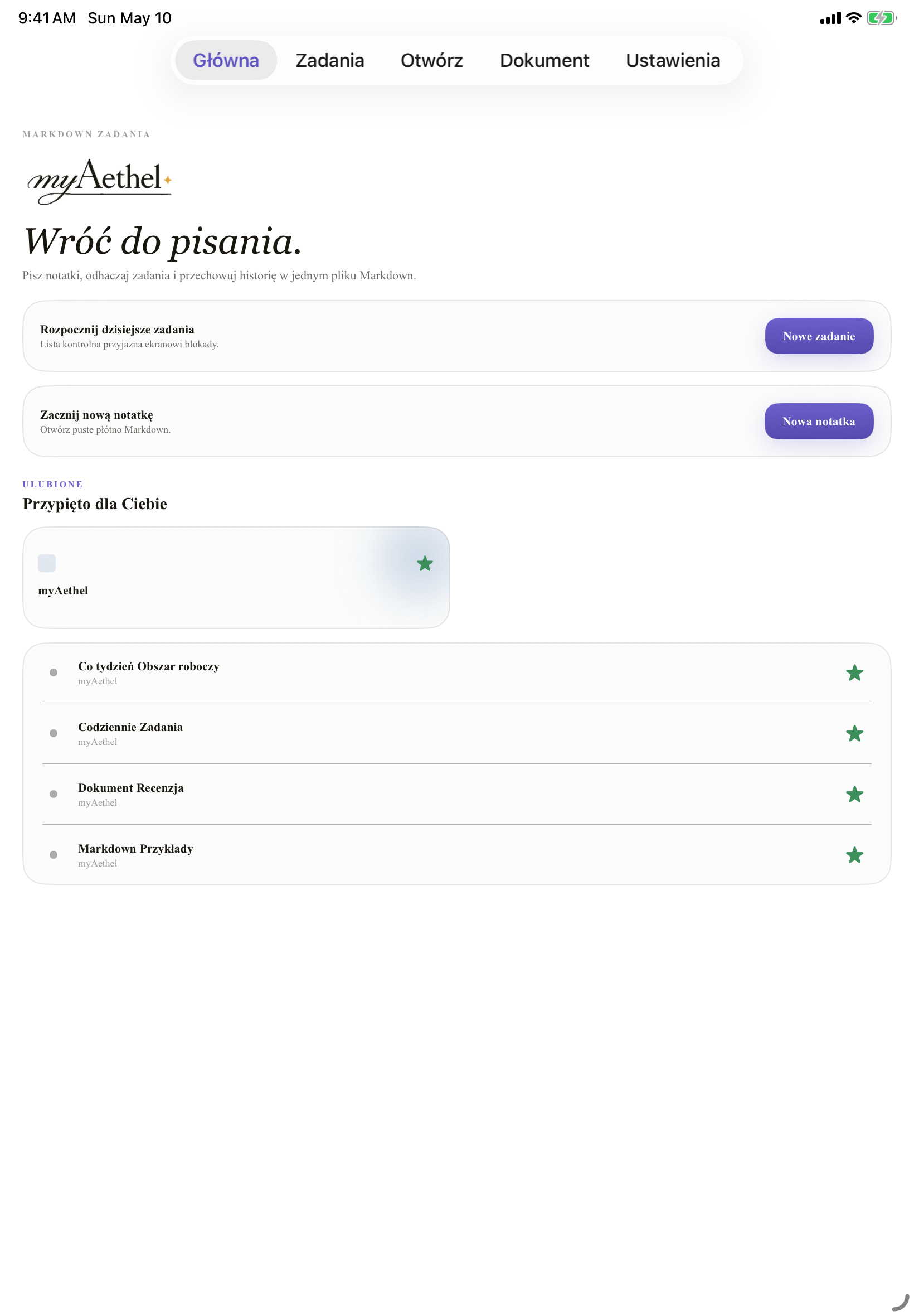 Polski iPad home
