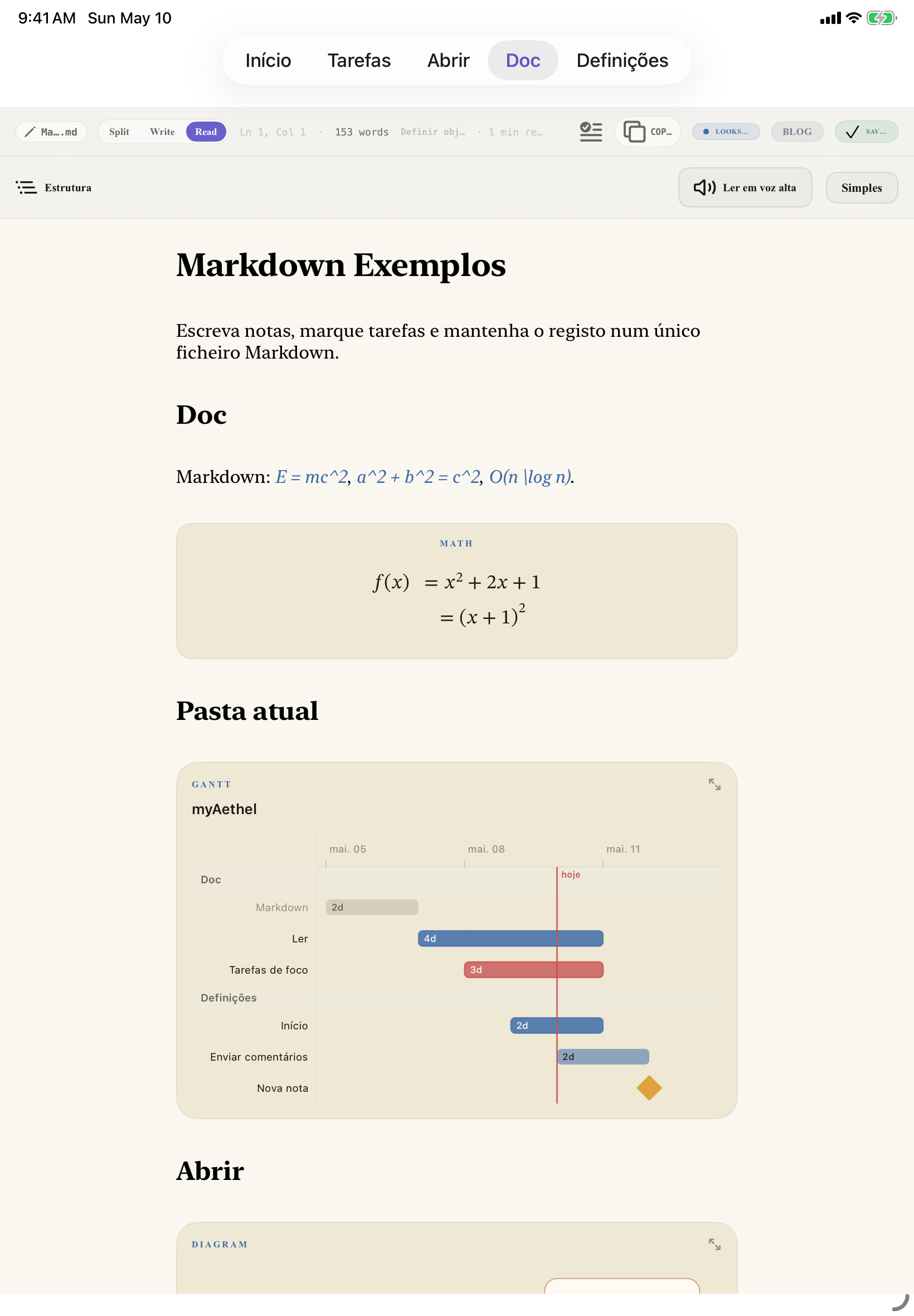 Português (Portugal) iPad editor