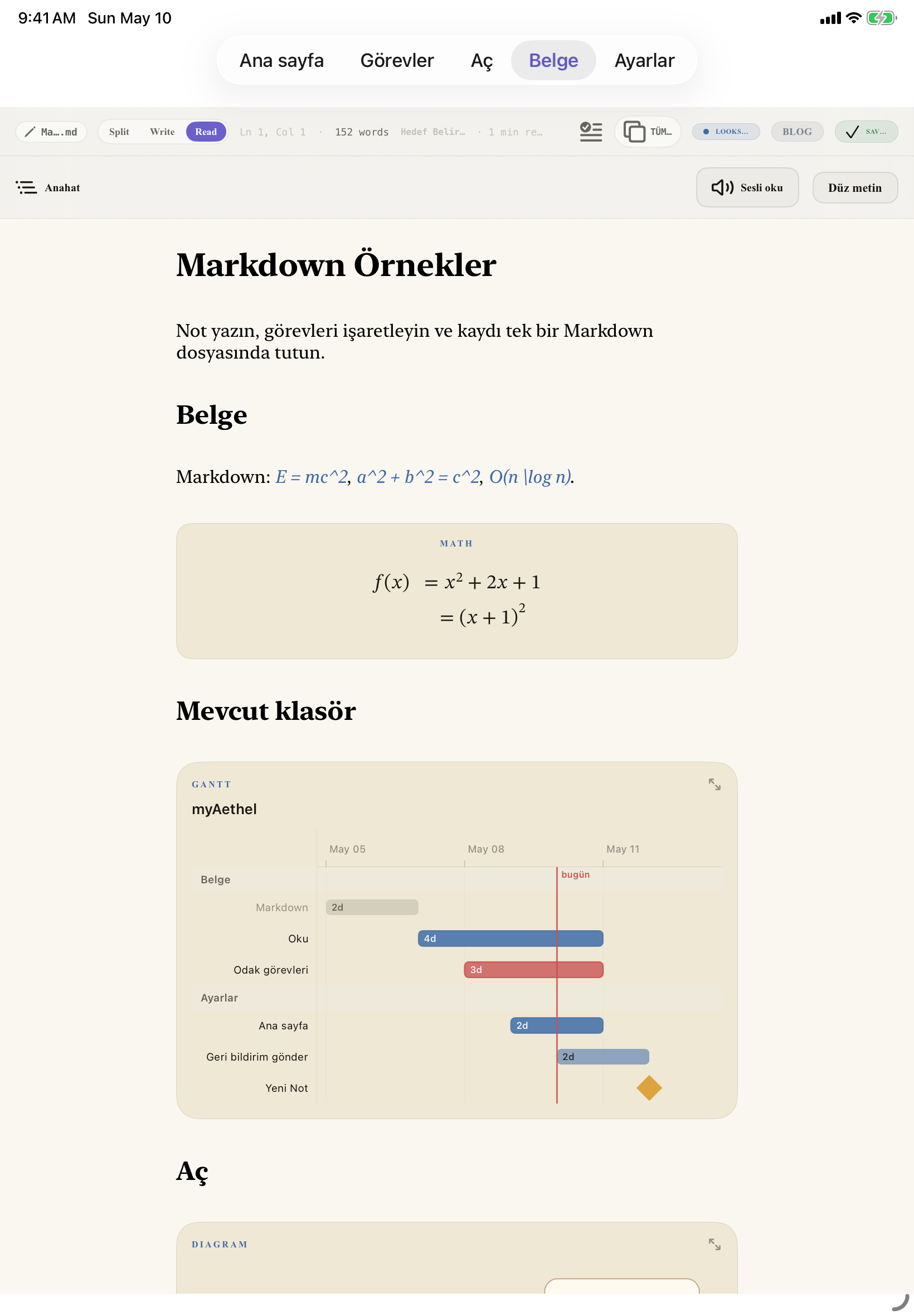 Türkçe iPad editor